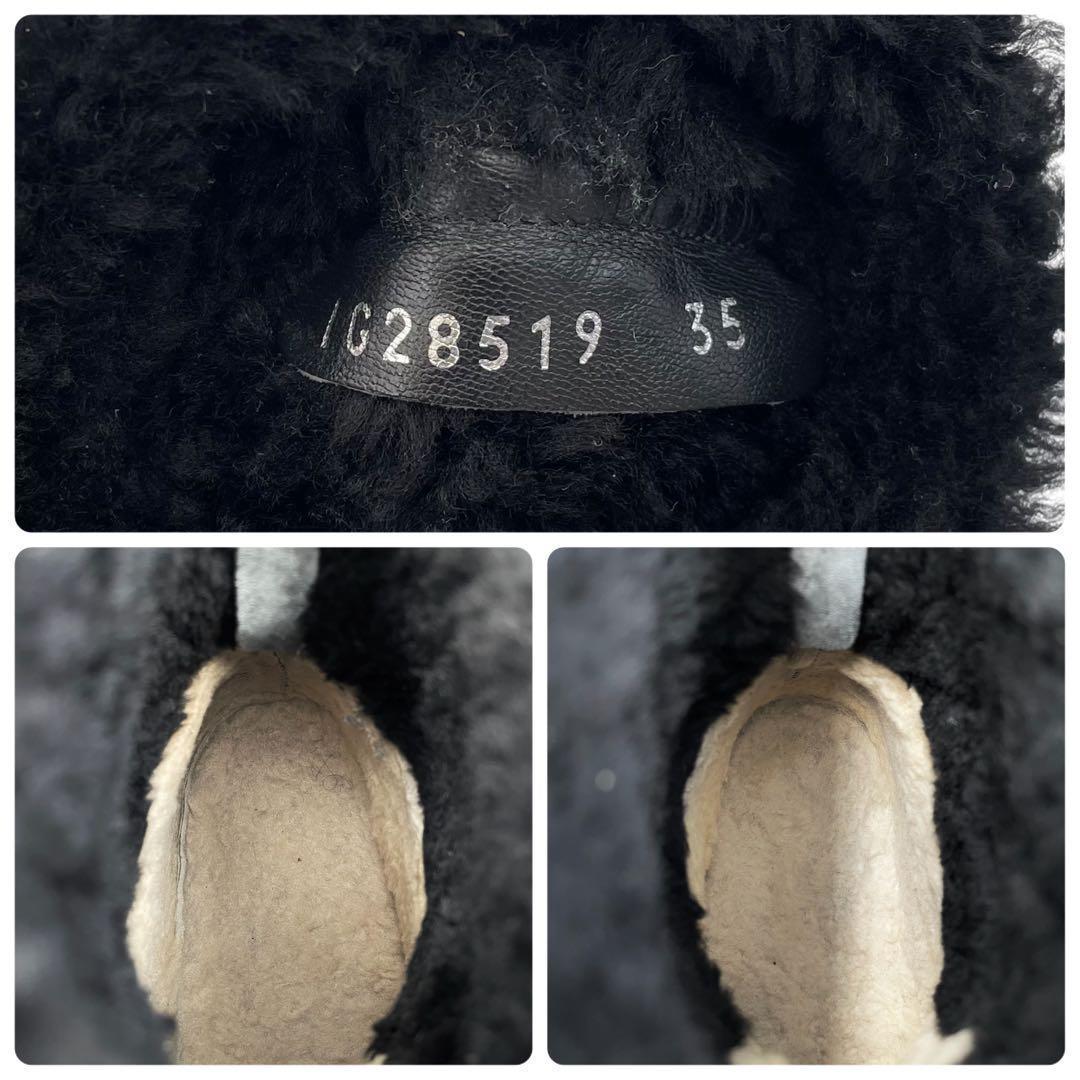 《超美品》シャネル ショート スエード ムートンブーツ ココマーク 黒系 35