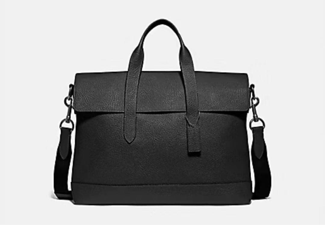 【新品・未使用】コーチ ビジネスバッグ 2way ハミルトン レザー 黒 ハミルトン 馬革 2WAYブリーフケース A4対応多収納ビジネスバッグ 1個