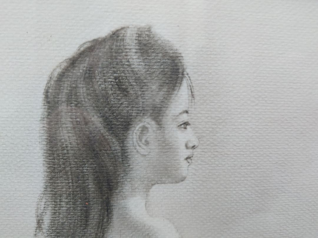 人見友紀 「ラフ」真筆 絵画 鉛筆画 裸婦 裸婦画