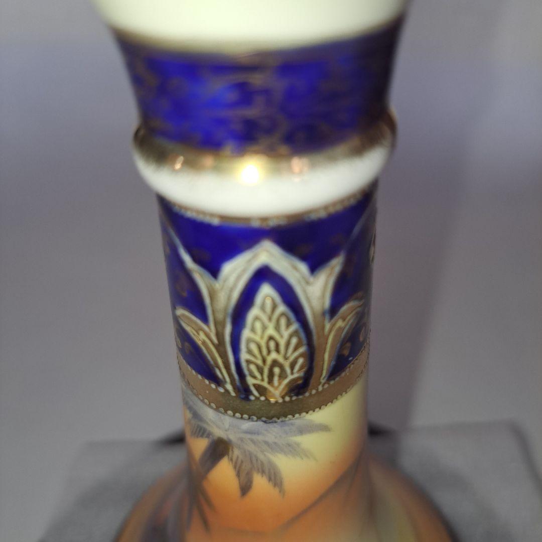 オールドノリタケ キャンドル立て 1933年 本金金彩色絵 砂漠ラクダ