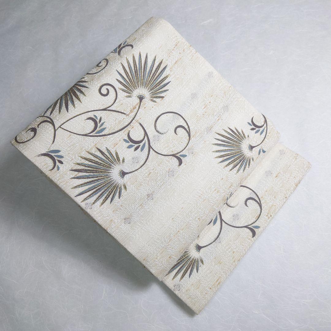 正絹 名古屋帯 開き仕立て ぜんまい 西洋唐草図案 極上 逸品 未使用品 楽天市場】【中古】名古屋帯 リサイクル 九寸 開き仕立て 正絹 全通 黒