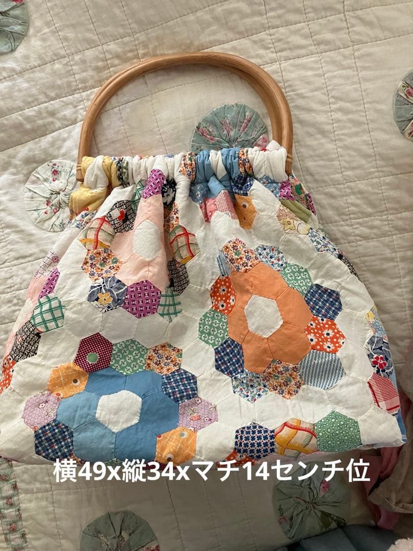 アンティークキルトトップ リメイク フラワーガーデン グラニーバック