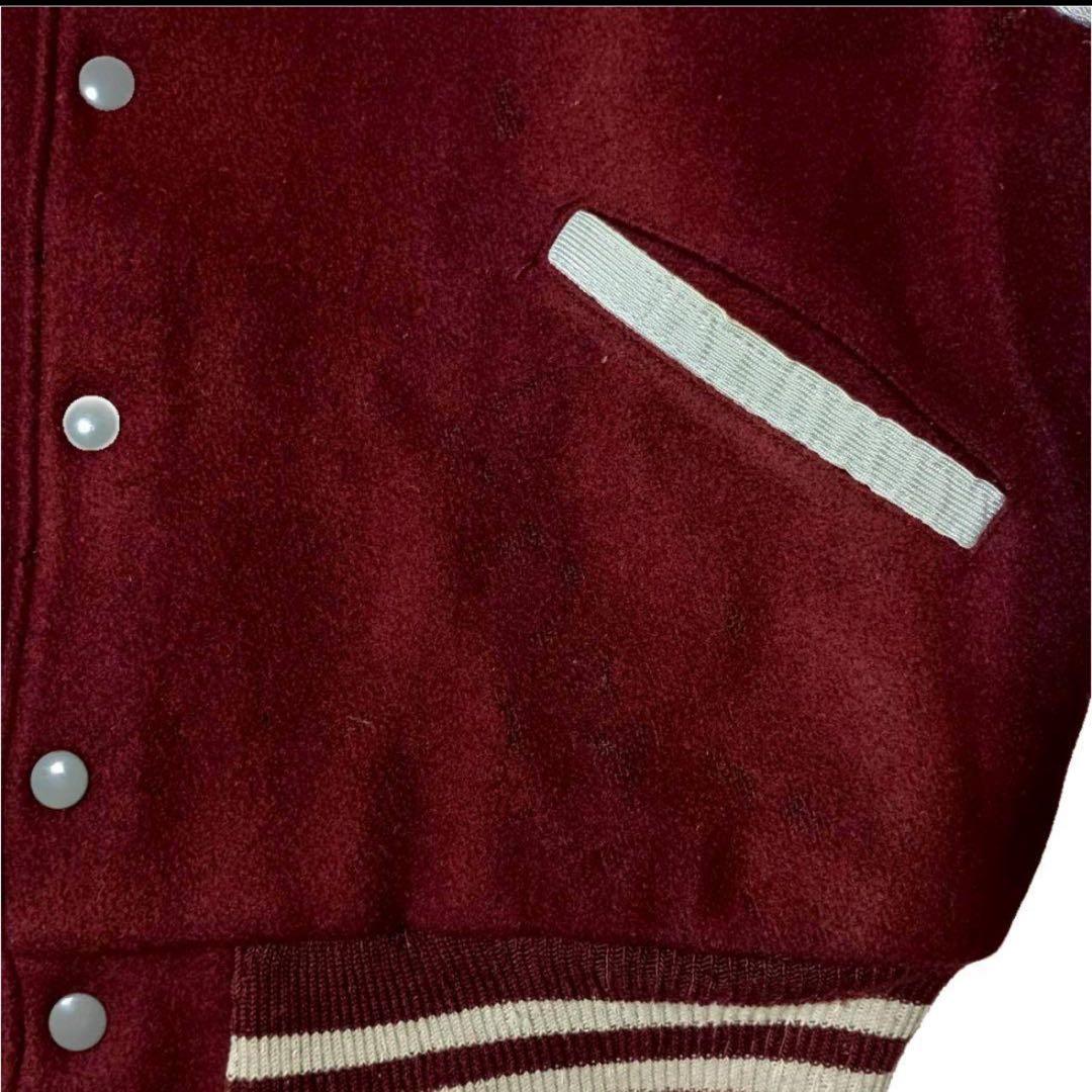 50s-60sBUTWIN スタジャン バーガンディ USA製 46 XL相当