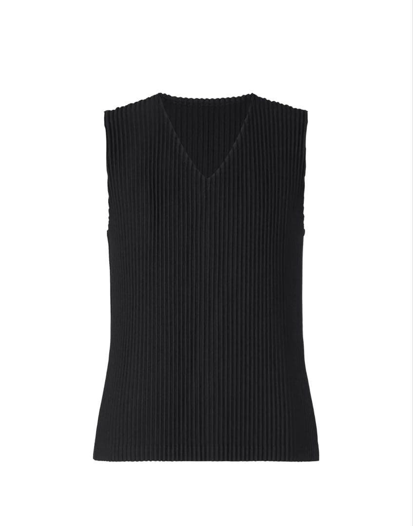 HOMME PLISSÉ オムプリッセ ブラック プリーツ ベスト 中古・古着通販】HOMME PLISSE ISSEY MIYAKE (オム プリッセ イッセイ