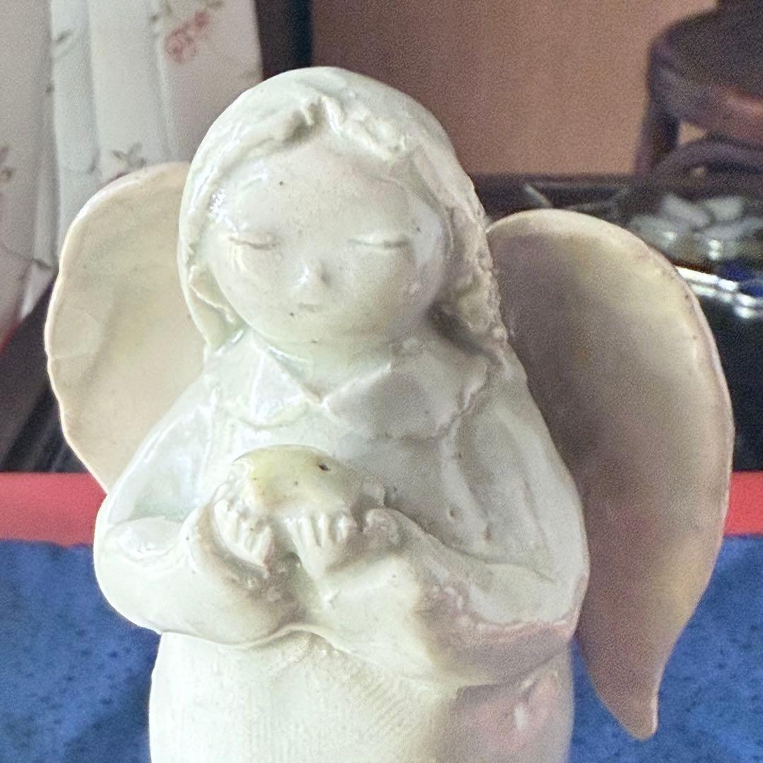 F様へ感謝お嫁入り‼️愛ある作家の最上手フィギュリン「黄色い星にいのる天使」一体