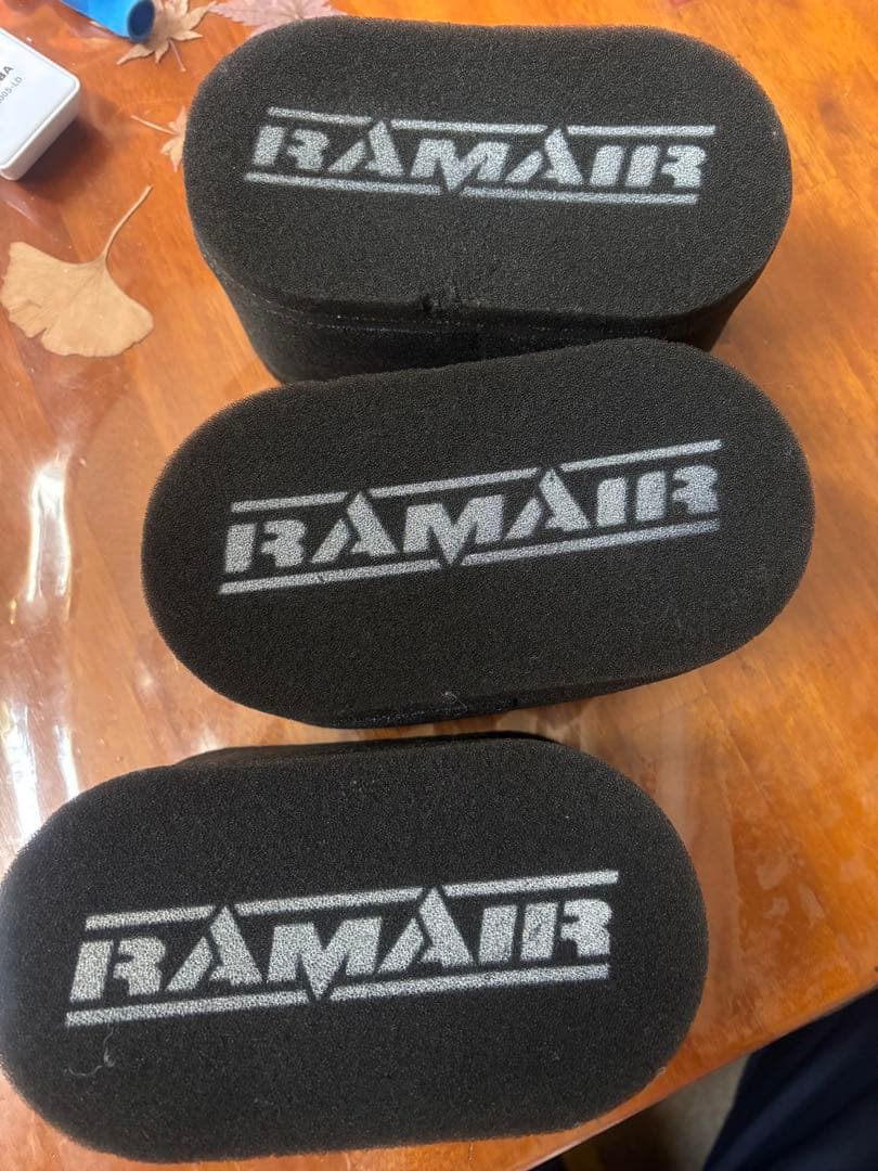 RAMAIR オーバルエアフィルター 2連　3個セット 送料無料 Ramair エアフィルター 2連セット MSソックス FCR41/TMR/CR