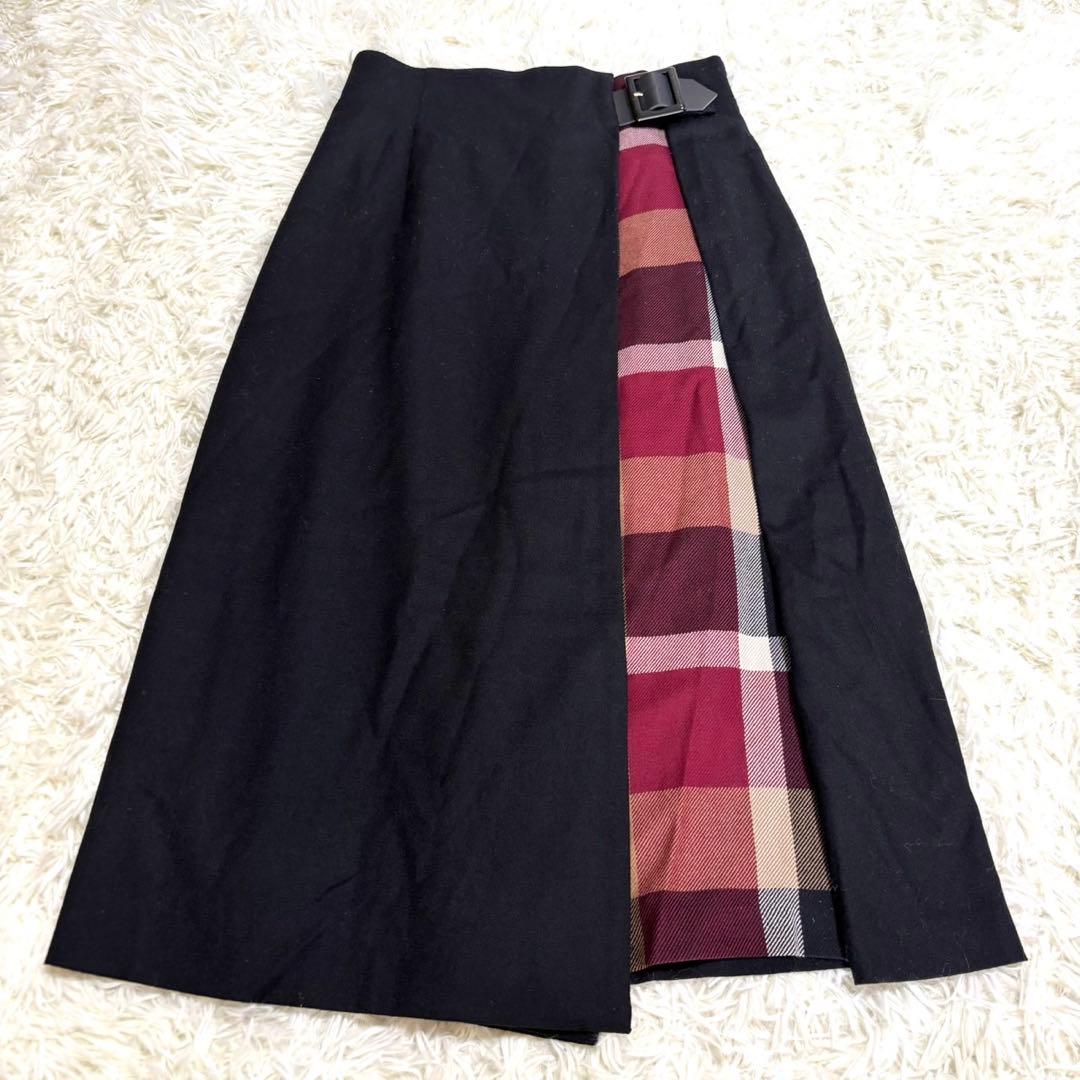 美品】ブルーレーベルクレストブリッジ ガウチョパンツ CBチェック 38