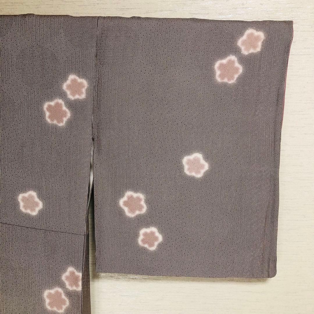 美品 トールサイズ】江戸小紋 竹縞 桜 正絹 袷 裄丈70 身丈172 - メルカリ