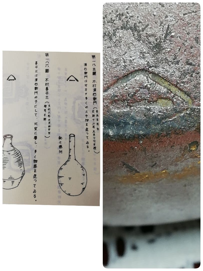 古備前 金彩一升徳利 江戸末期木村の作 備前焼 古美術品 骨董