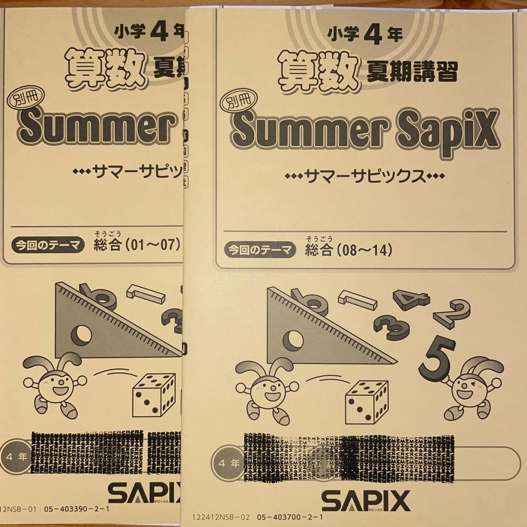 4年生 サピックス SAPIX テキスト 一年分 2022年 - メルカリ