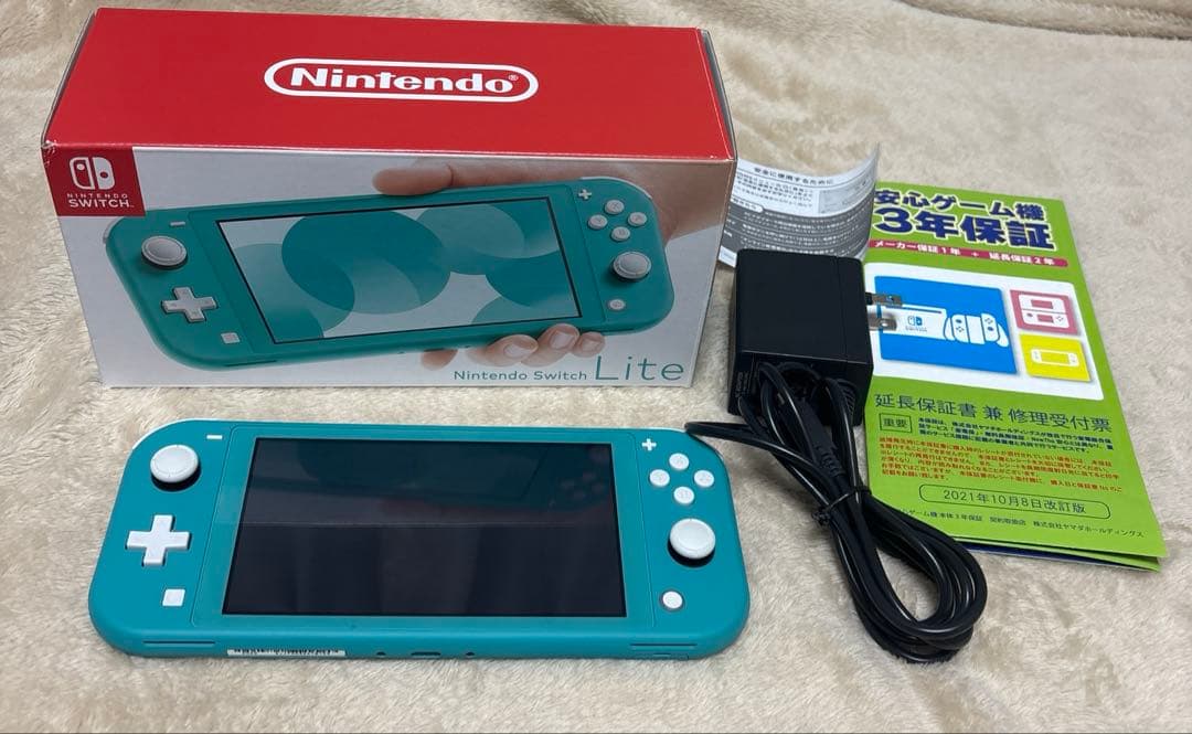 Nintendo Switch Lite ターコイズ 充電器付き 保証書あり 楽天市場】【保証書他店印付き】Nintendo Switch Lite [ターコイズ