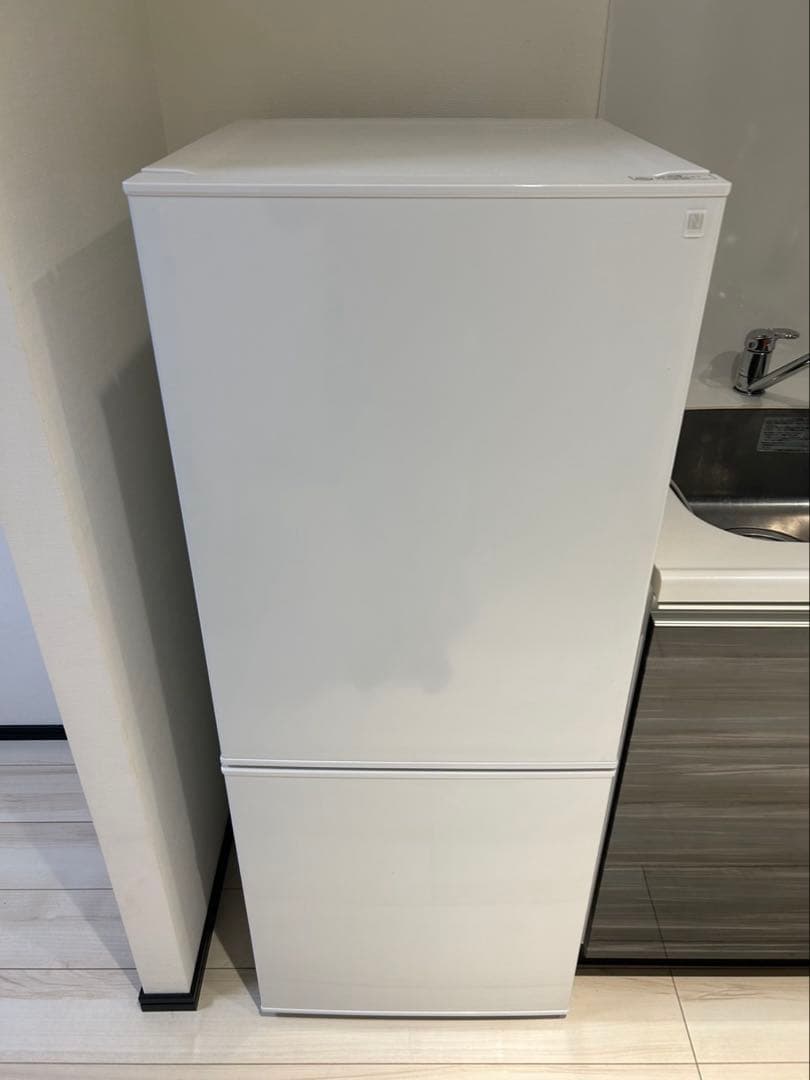 ニトリ　NTR-140WH 2023年製　美品 140L 霜取り不要 2ドア冷蔵庫 WH(NTR-140) 延長保証付き(リサイクル