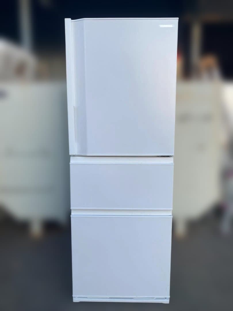 状態良好！東芝 3ドア冷凍冷蔵庫 GR-V33SC（WU）326L 2023年製 東芝 GR-V33SC(WU) 3ドア冷蔵庫 (326L・右開き) マットホワイト