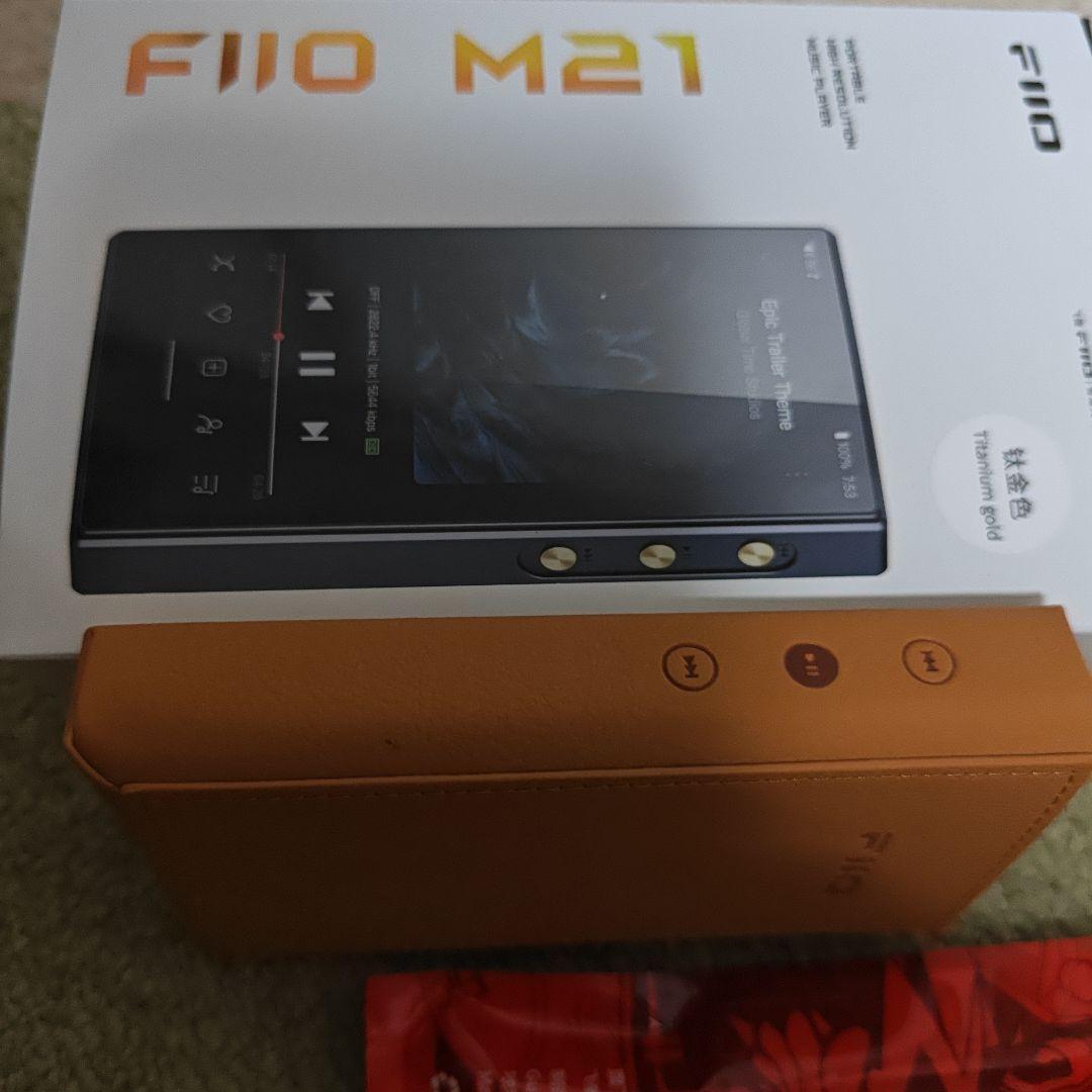 FiiO M21 Titanium Gold + PUレザーケース Brown - メルカリ