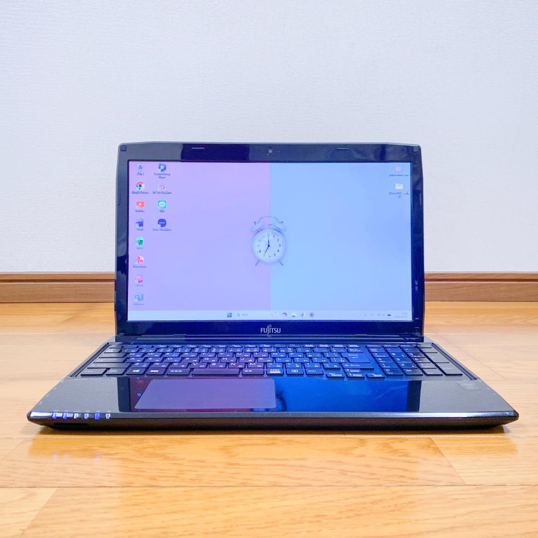 オフィス2021✨届いてすぐ使える富士通ノートパソコン 快適SSD Win11