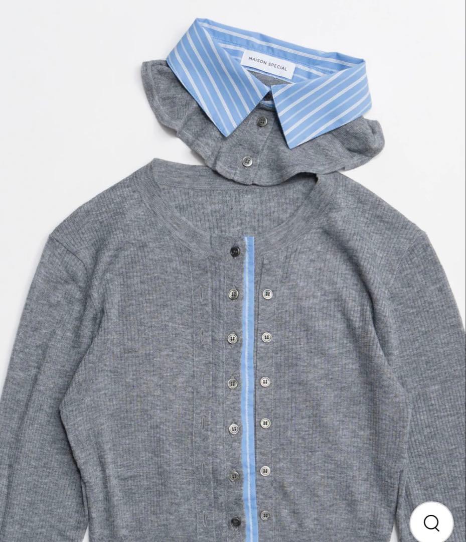 メゾンスペシャル 2way Shirt Knit Docking Tops - メルカリ
