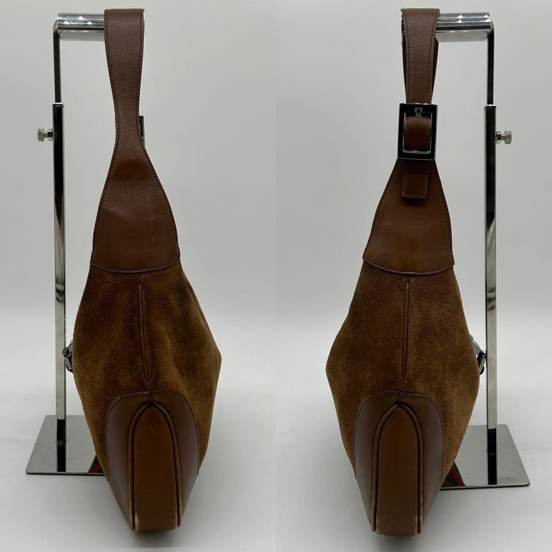 美品】グッチ ジャッキー ショルダーバッグ シェリーライン スエード