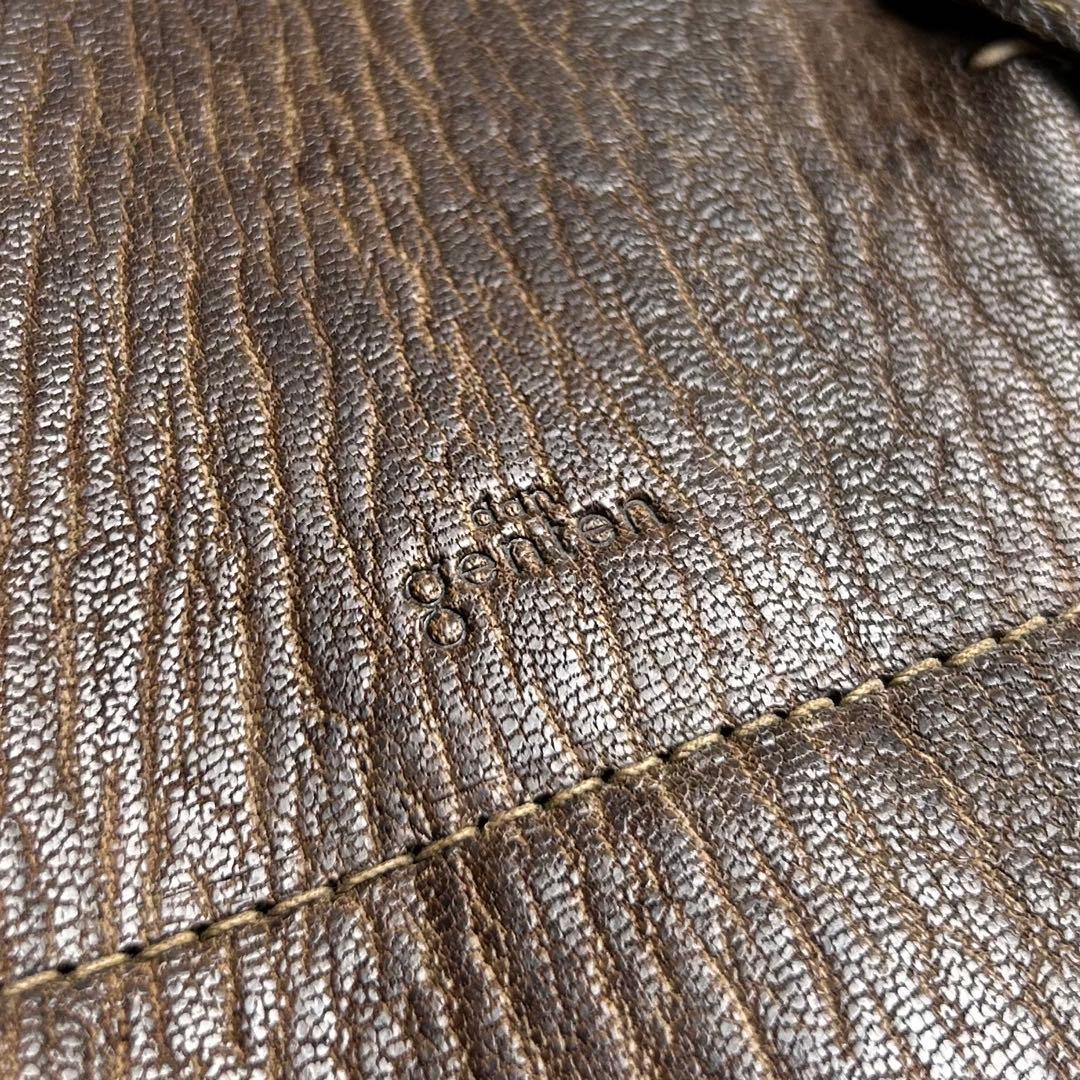 希少】ダンゲンテン/アンティーク加工レザーブリーフケース/ビジネス