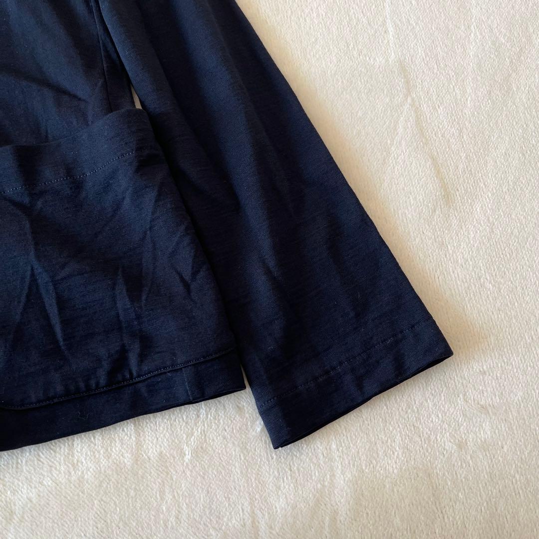 希少《ロードシャンブル コムデギャルソン》丸襟シャツ スカラップ ネイビー 秋冬