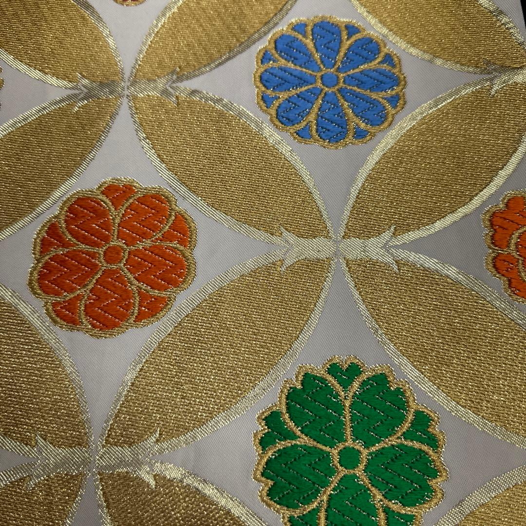 川島織物 ジュニア用 七五三 白地 七宝 全通 袋帯 - メルカリ