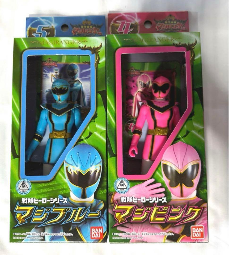 非売品】20周年記念！！バンダイ 魔法戦隊マジレンジャー ソフビ6体