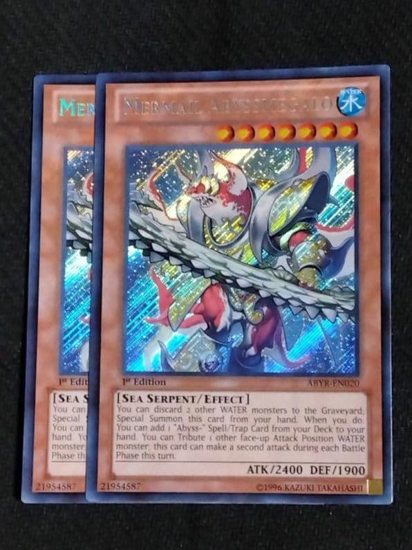 遊戯王 水精鱗－メガロアビス 英語EU版1stシークレット 3枚ABYR