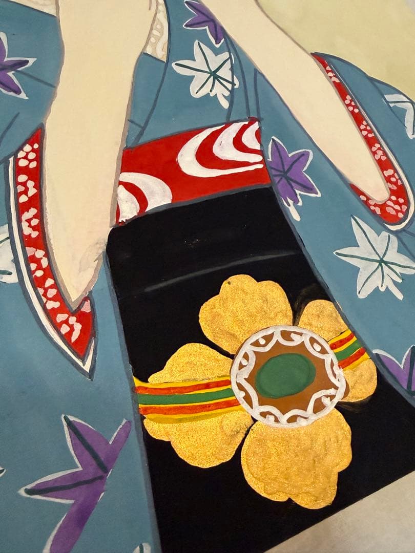 真作】宮下柚葵「岩彩」日本画 約8号 額裏共シール 美人画重鎮 - メルカリ