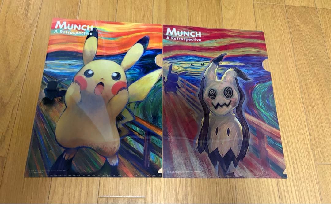 ムンク展 ピカチュウ ミミッキュ クリアファイル - メルカリ