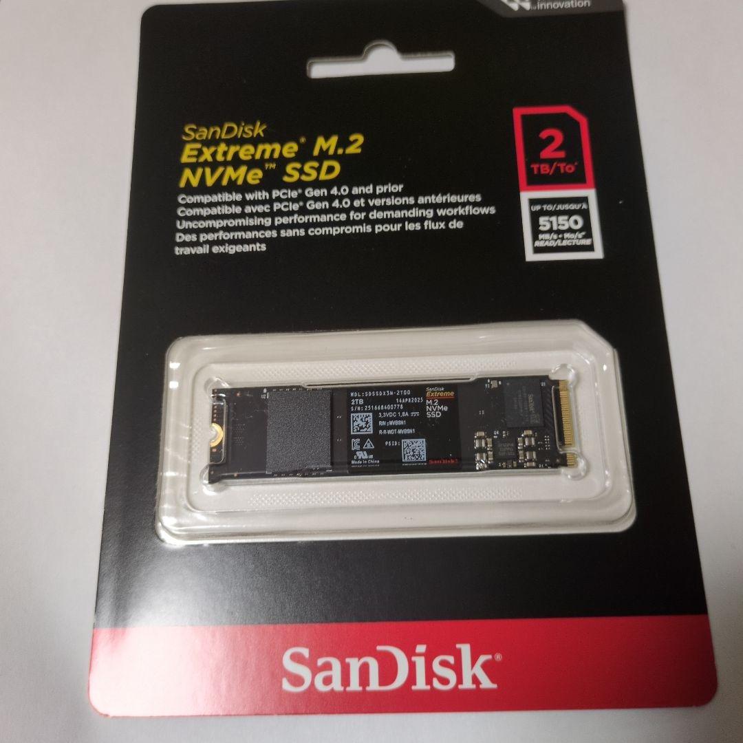 内蔵型SSD SanDisk Extreme M.2 NVMe SSD 2TB 2TB SanDisk Extreme M.2 NVMe PCIe Gen 4.0 Internal SSD | Sandisk