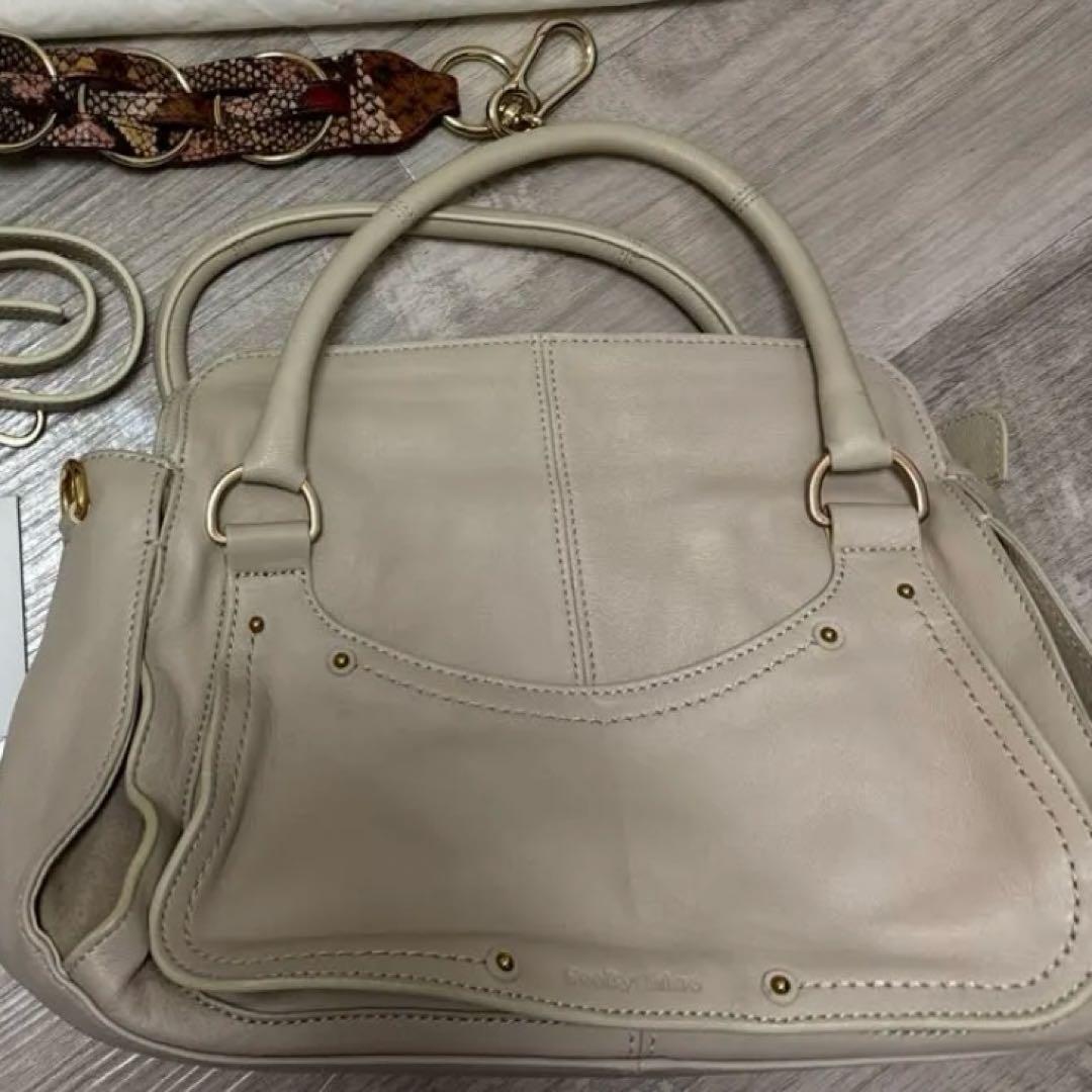 See By Chloé 2WAYショルダーバック ベージュ SEE BY CHLOE（シーバイクロエ） セシリア Cecilya 2WAY ショルダー