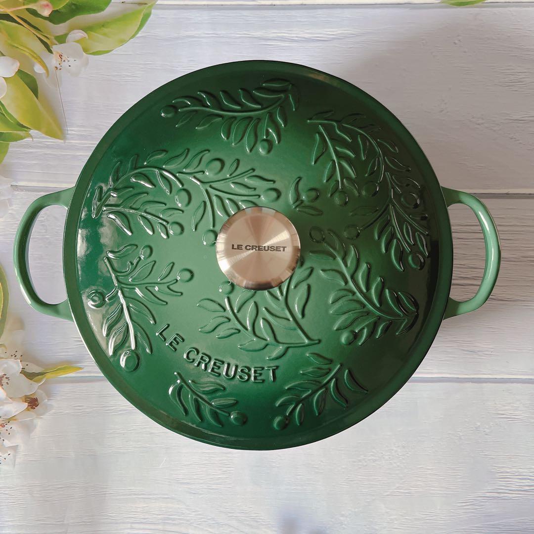 ♡ルクルーゼ マルミット オリーブブランチレリーフ アーティチョーク