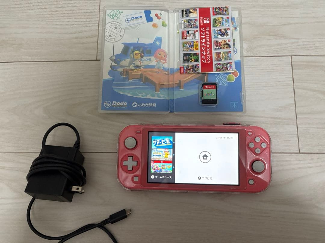 Nintendo Switch Lite ピンク本体、あつ森、充電器3点セット Amazon.co.jp: 【整備済み品】 Nintendo Switch Lite あつまれ
