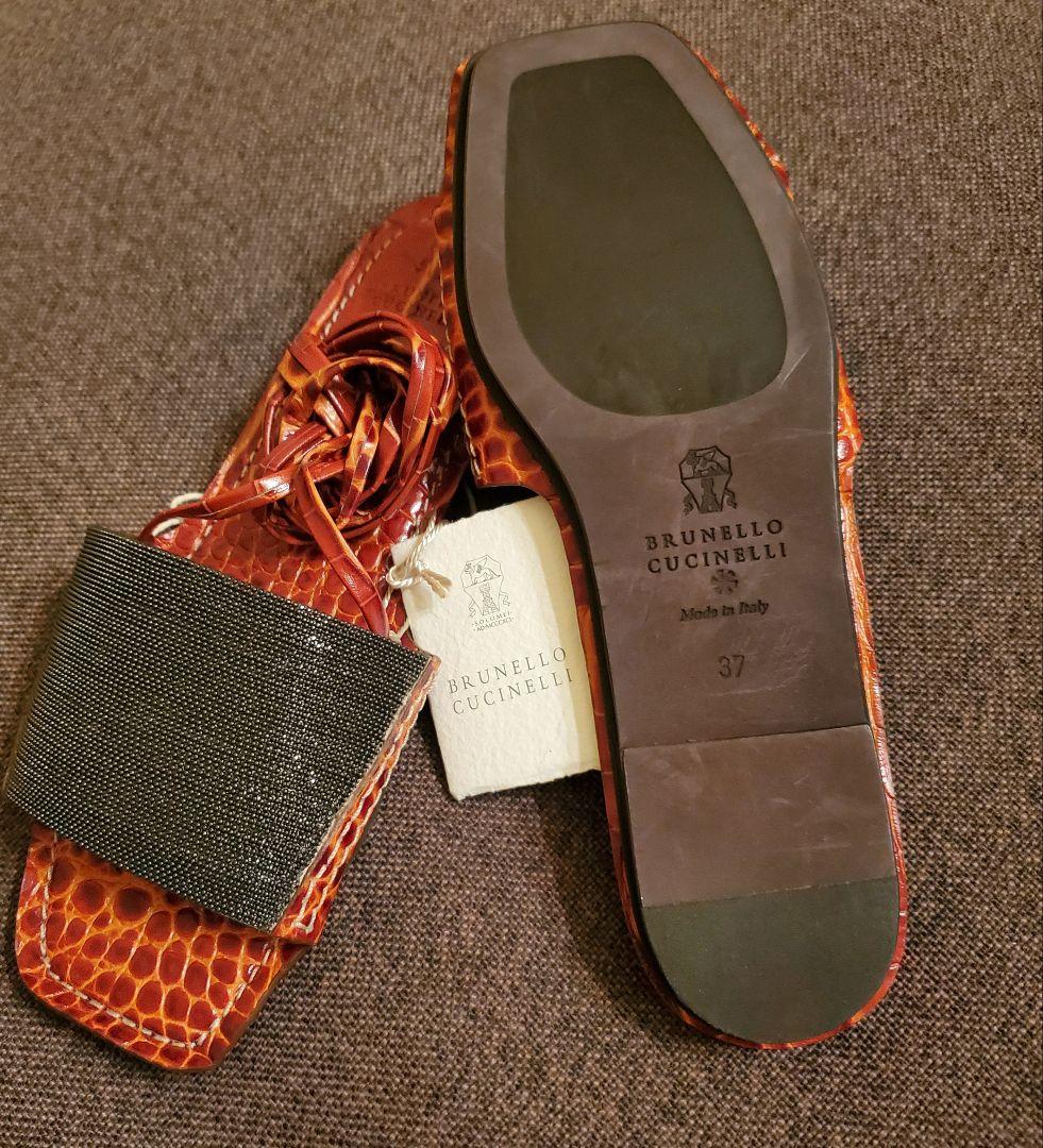 RT-165319様専用 ブルネロクチネリ レザーサンダル 37 - メルカリ