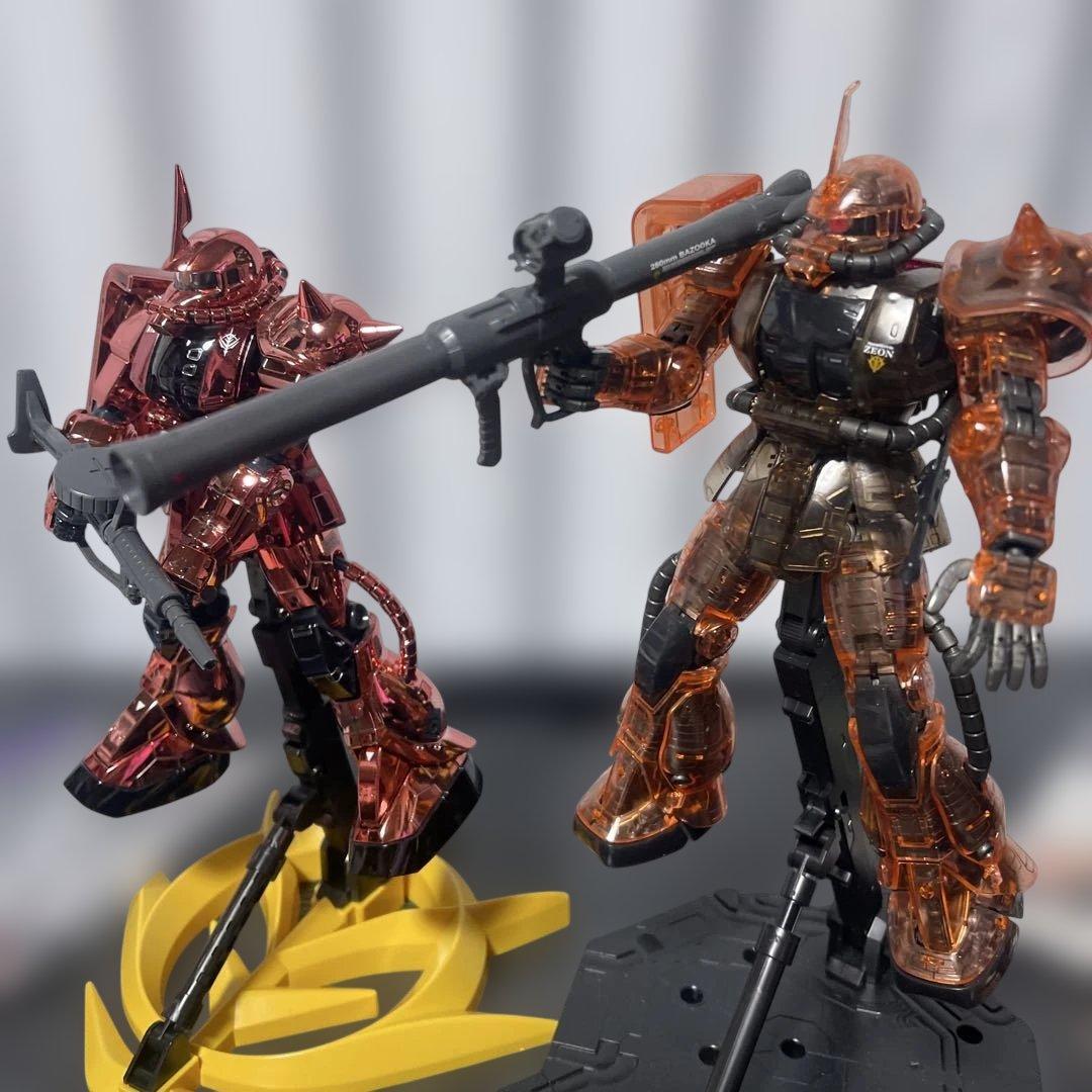 MG1/100シャア専用ザクⅡ コーティングと、クリアカラー ver.２体セット Amazon | MG 1/100 MS-06S シャア・アズナブル専用 ザクII