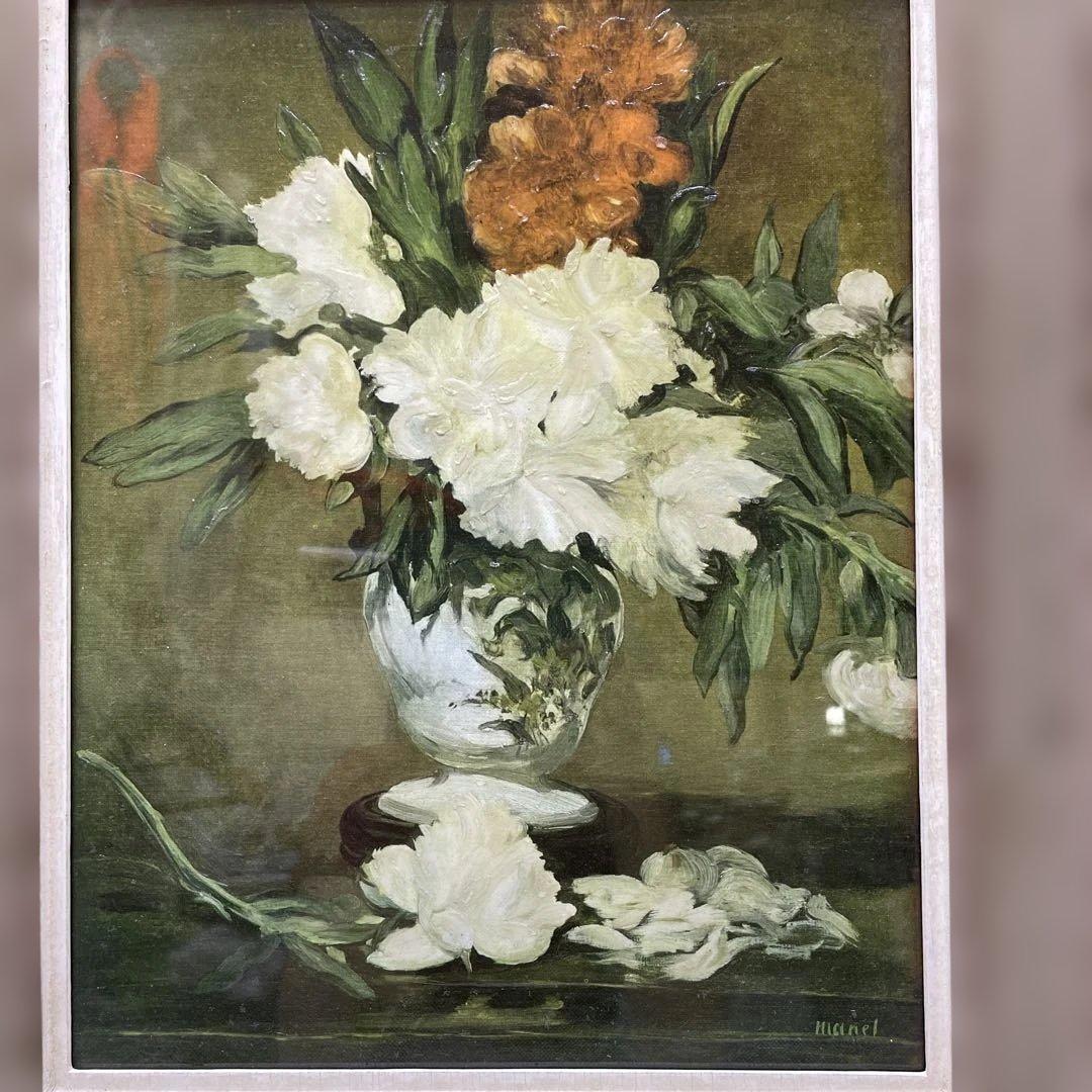 RE7306油彩画 花瓶の花 M. Manuel F6 - メルカリ