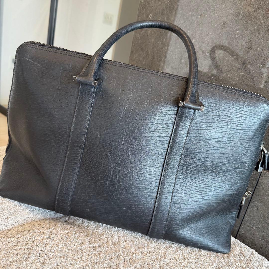 GUCCI（グッチ）ビジネスバッグ ブラック レザー GUCCI（グッチ） 【新品未使用】グッチ グッチシマ ビジネスバッグ
