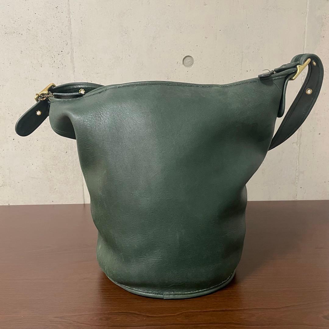 オールドコーチ バケツ型 ショルダーバッグ グリーン - メルカリ