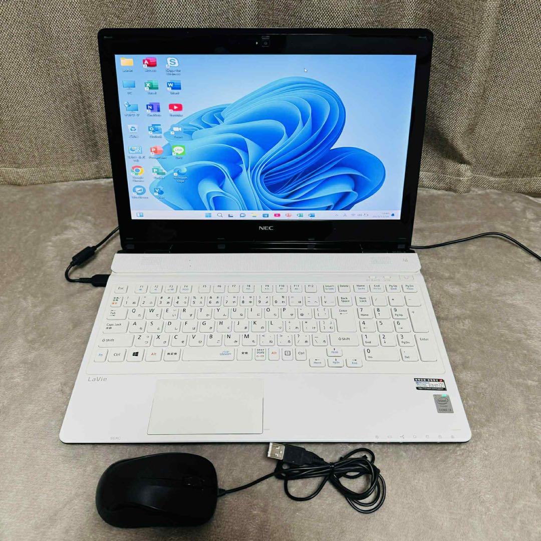 S244 NECノートパソコンWEBカメラSSD高速Windows11オフィス付 - メルカリ