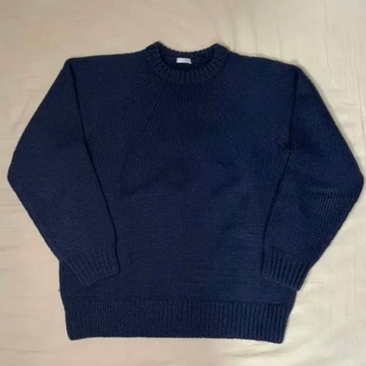 9*様 Comoli ハンドクルーネックニット ネイビー サイズ2 - メルカリ