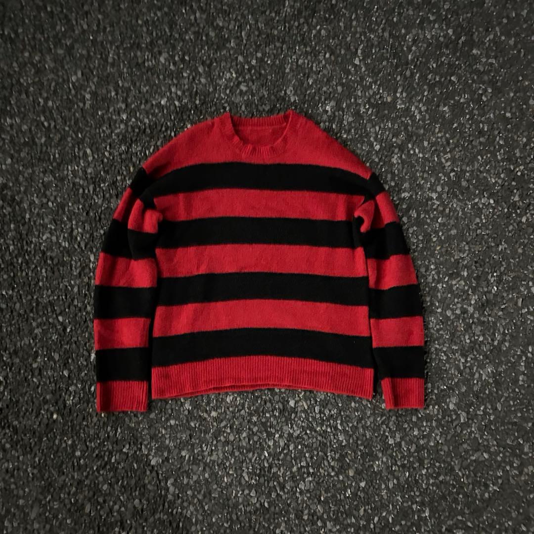 00s archive grunge border knit Y2K punk - メルカリ
