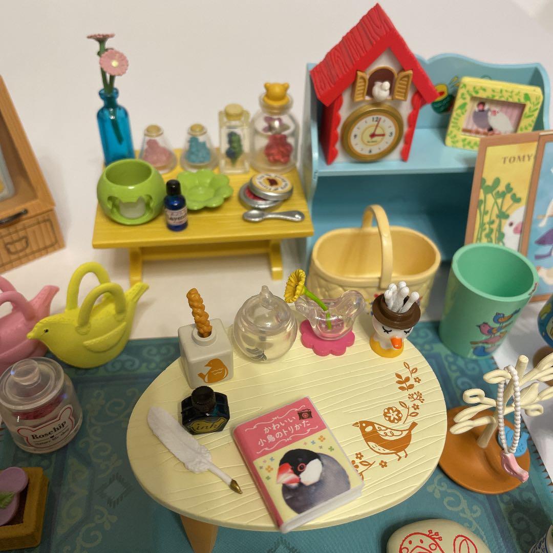 リーメント ぷちサンプル ミニチュア○鳥のいる生活&インコ籠付き