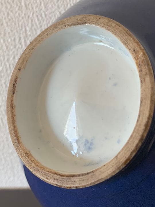 中国古美術 清時代霁蓝釉茶碗 XG3-2 - メルカリ