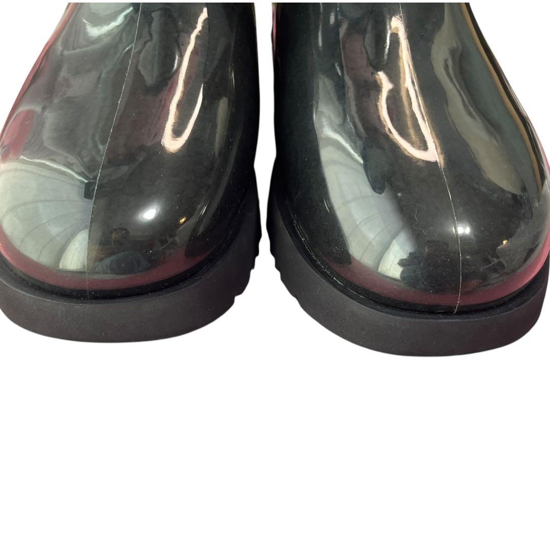 MT様綺麗 アグ UGG クラッシッククリアミニ レインブーツ ブラック24cm