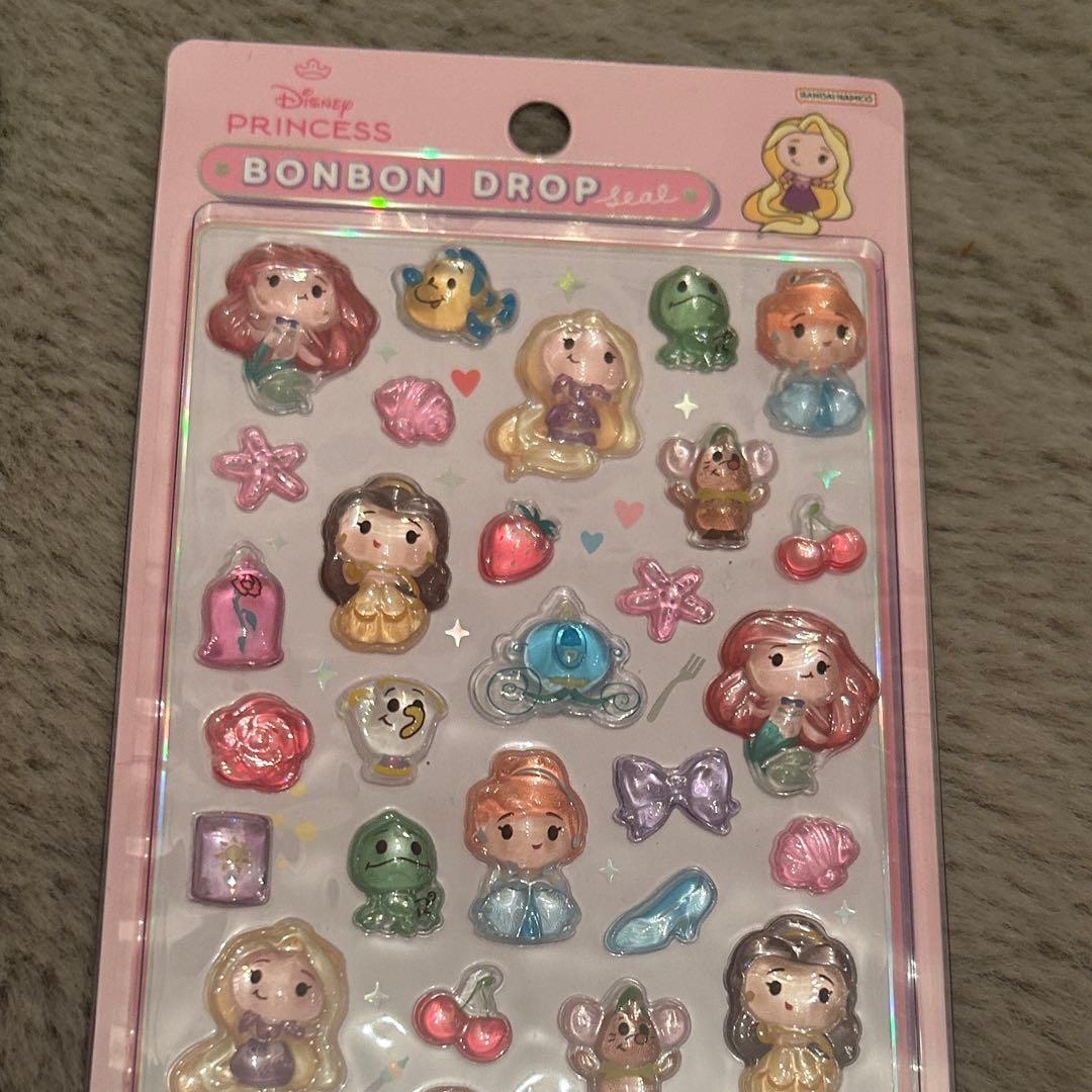 正規品 ボンボンドロップシール クラシック ディズニー プリンセス 2枚