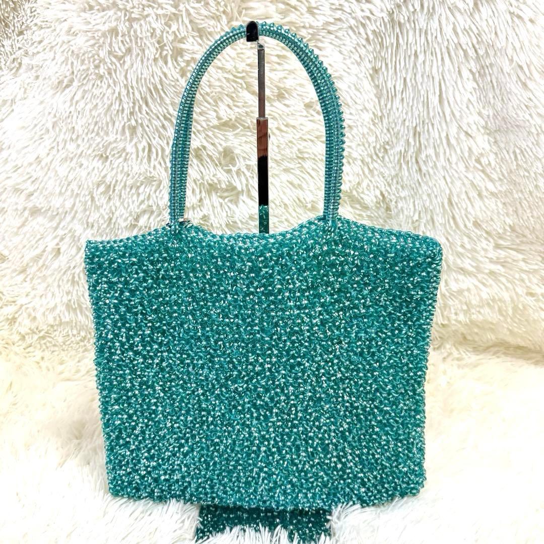 希少✨アンテプリマ ワイヤーバッグ スクエア ハンドバッグ ターコイズ