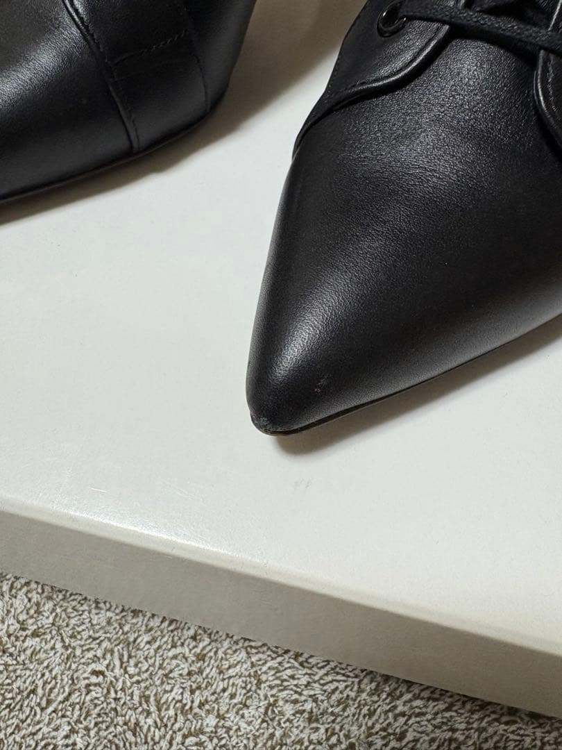 DIANA レースアップブーツ 24.5cm 黒　卒業式　袴