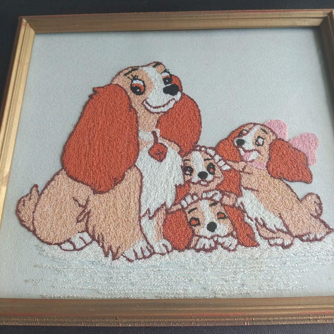 ヴィンテージ アンティーク ☆ 松鳩文化刺繍 ディズニー わんわん物語