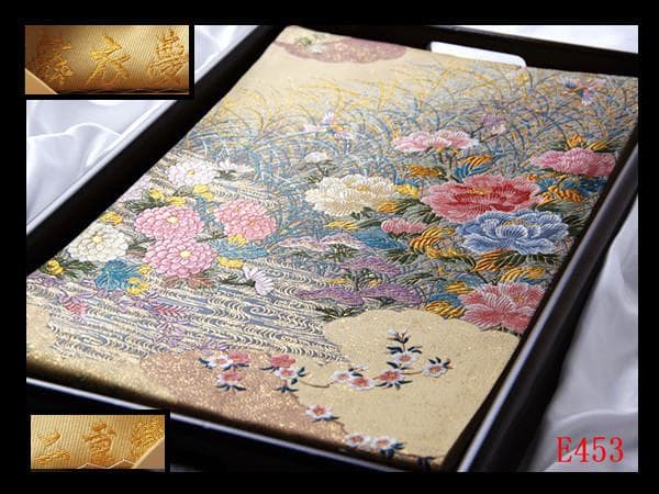 E453】厳選西陣 二重織 舞衣夢 花鳥吉祥文 六通高級正絹