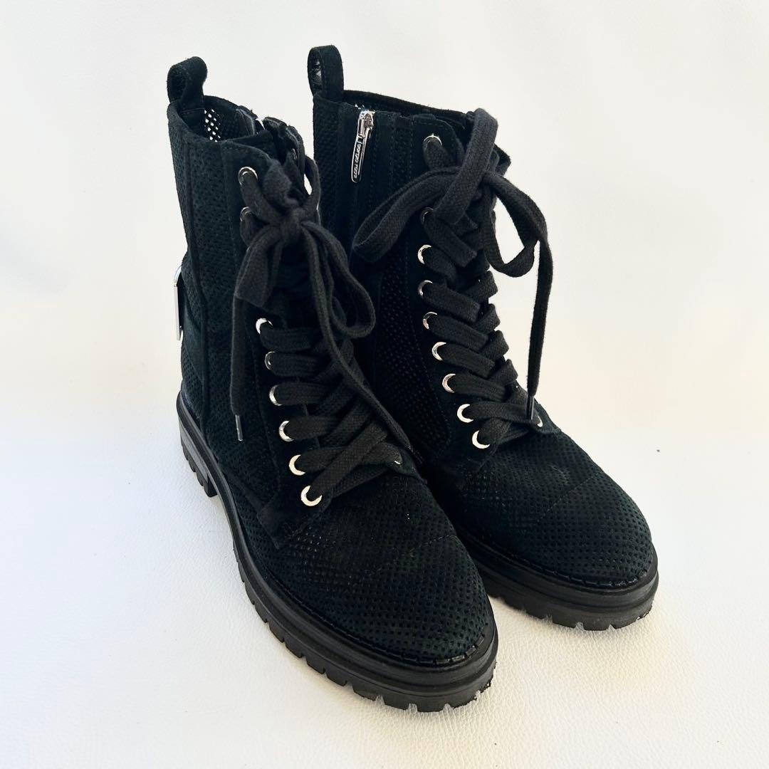 極美品✨セルジオロッシ バイカープリンス レースアップブーツ 黒 36 1
