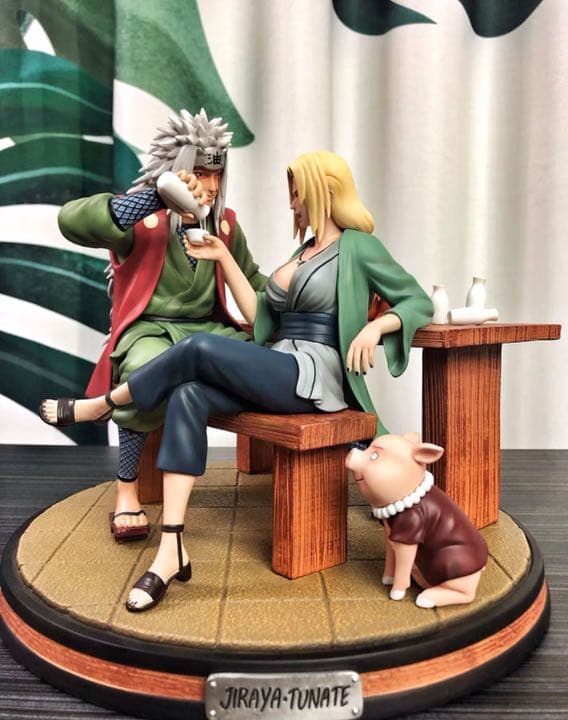 NARUTO ナルト自来也 綱手 ガレージキット ガレキ スタチュー ①